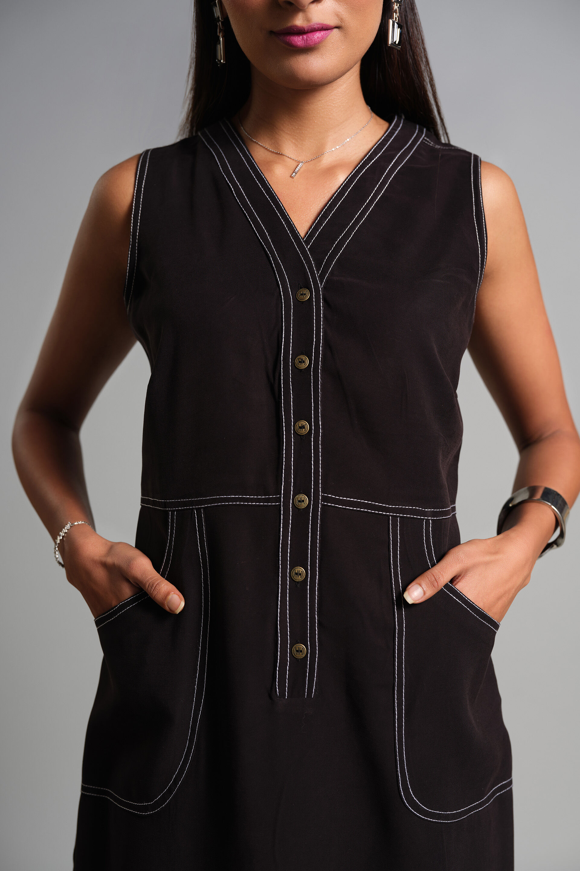 Black Arwyn Dress, Black, image 5